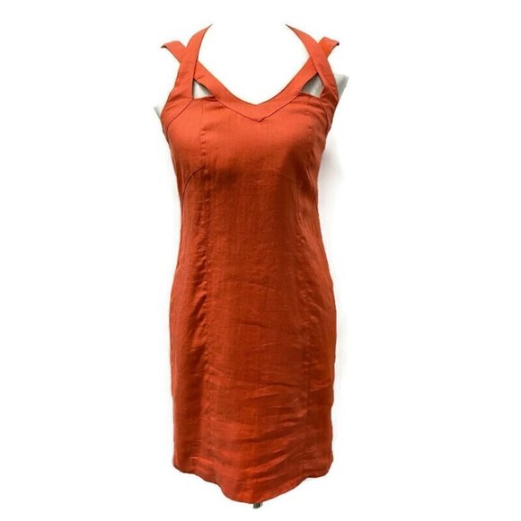 Philosophy Republic Clothing Orange Linen Dress - Picture 1 of 2